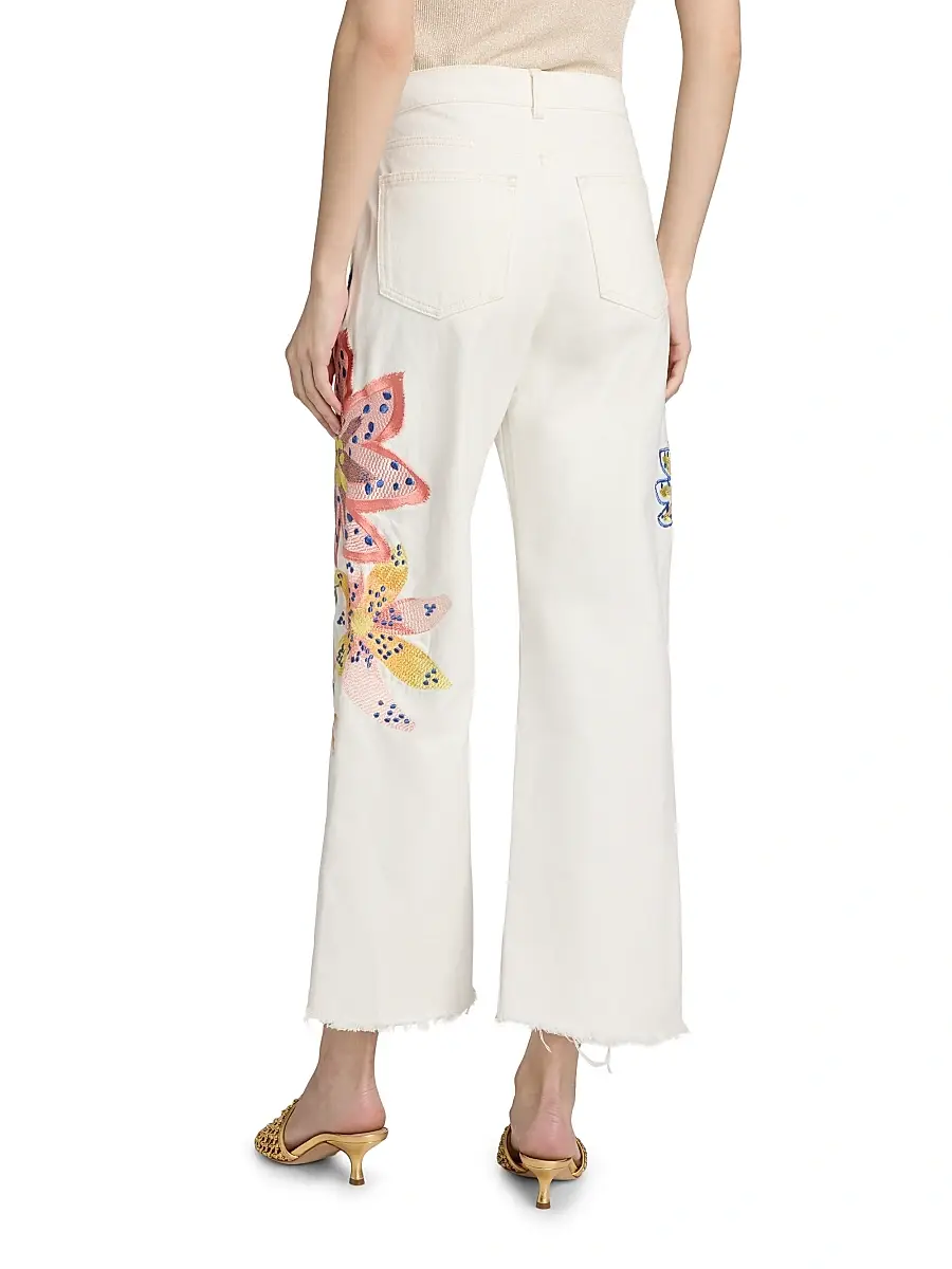 Ramy Brook Women's Amber Floral-Embroidered Jeans | Thumbnail 5 Ramy Brook Women's Amber Floral-Embroidered Jeans | Thumbnail 5