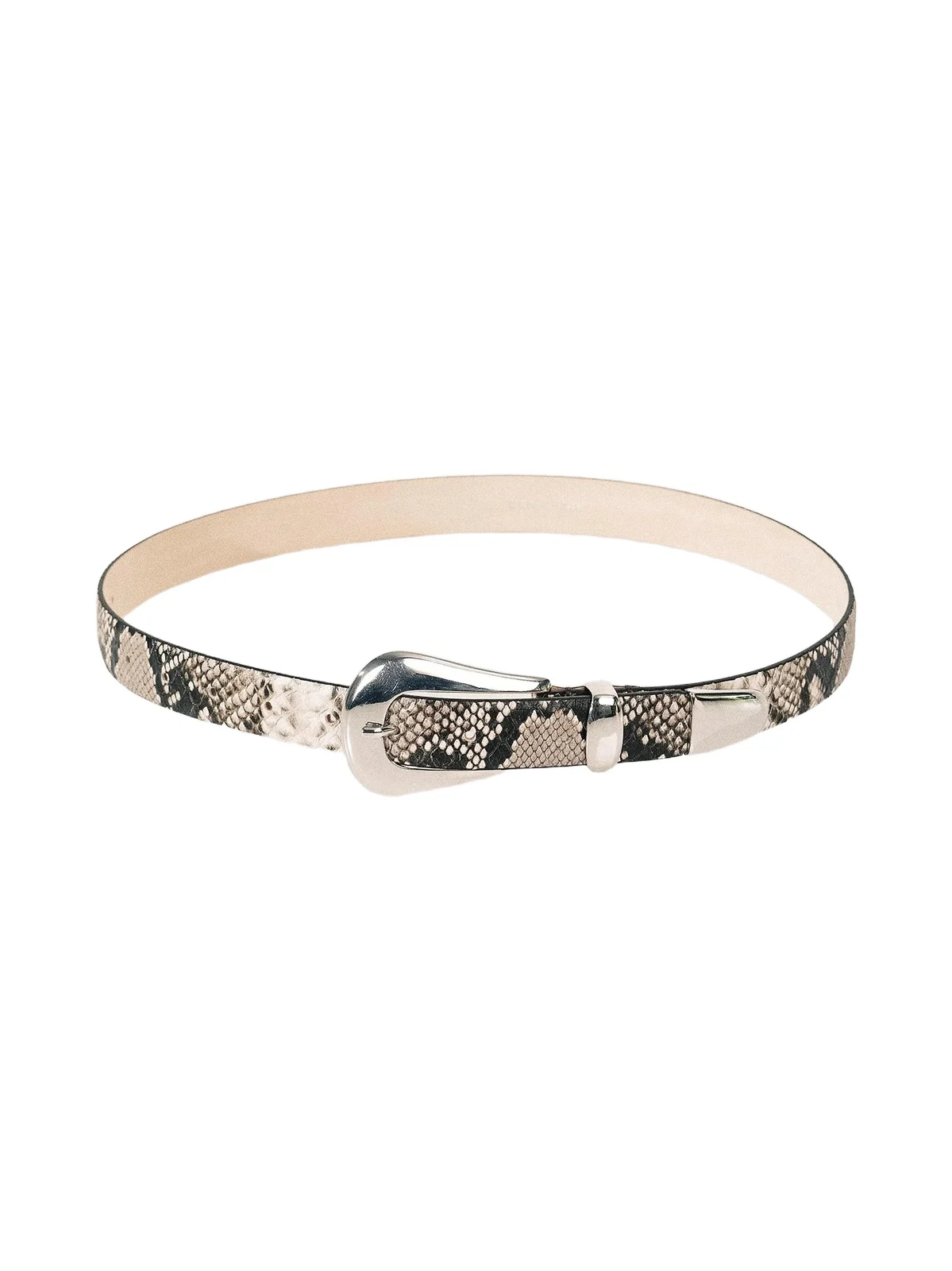 Déhanche Women's Colette Snake-Embossed Leather Belt