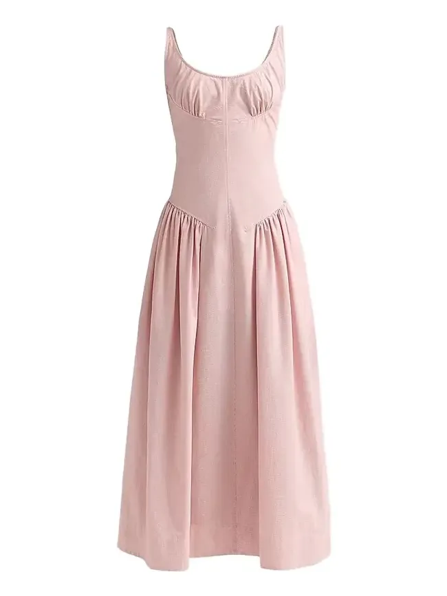 Women's Solira Seersucker Cotton-Blend Midi-Dress Women's Solira Seersucker Cotton-Blend Midi-Dress