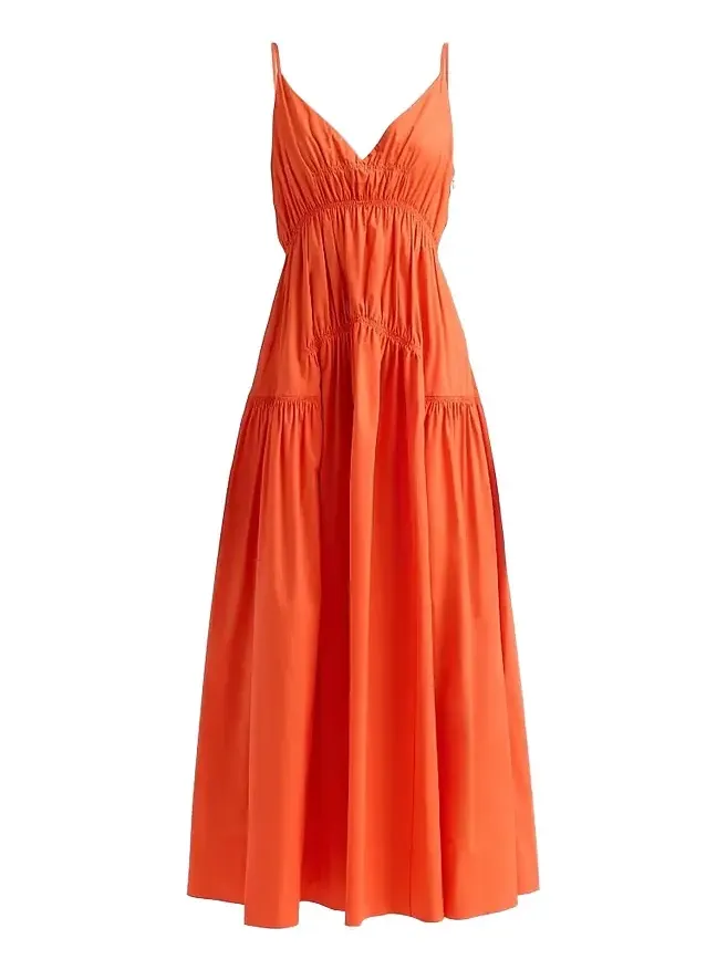 Women's Michelyn Stretch Cotton Midi-Dress Women's Michelyn Stretch Cotton Midi-Dress