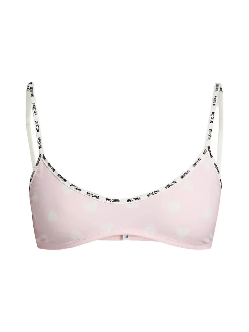 MOSCHINO Women's Heart-Print Logo Bra