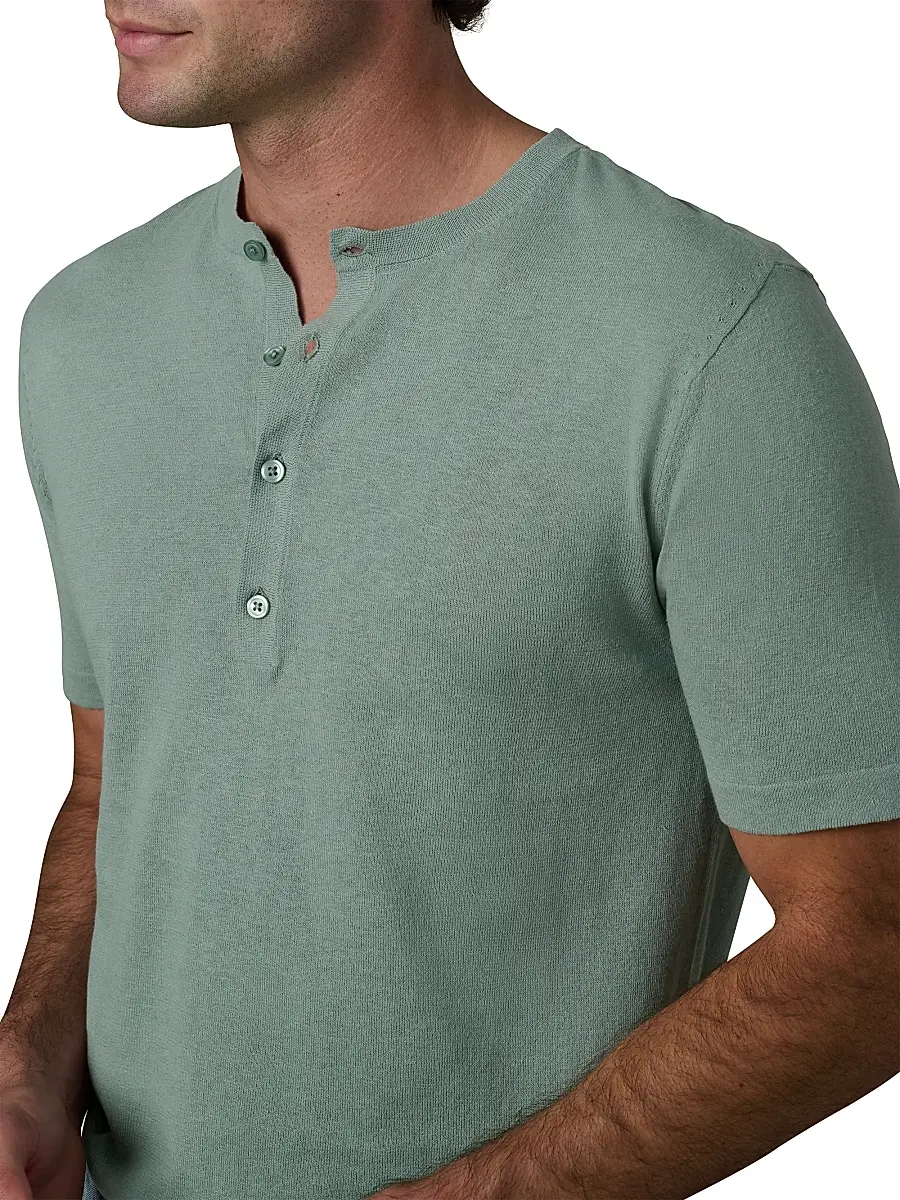 Joe's Jeans Men's Cotton-Linen Henley | Thumbnail 6 Joe's Jeans Men's Cotton-Linen Henley | Thumbnail 6
