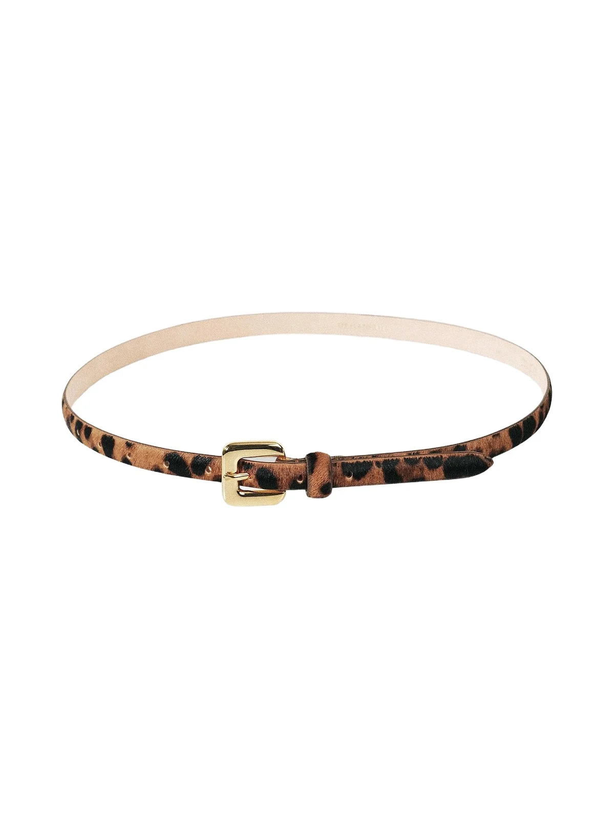 Women's Mara Leopard Calf Hair Leather Belt