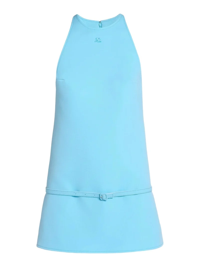 Women's A-Line Belted Twill Minidress Women's A-Line Belted Twill Minidress