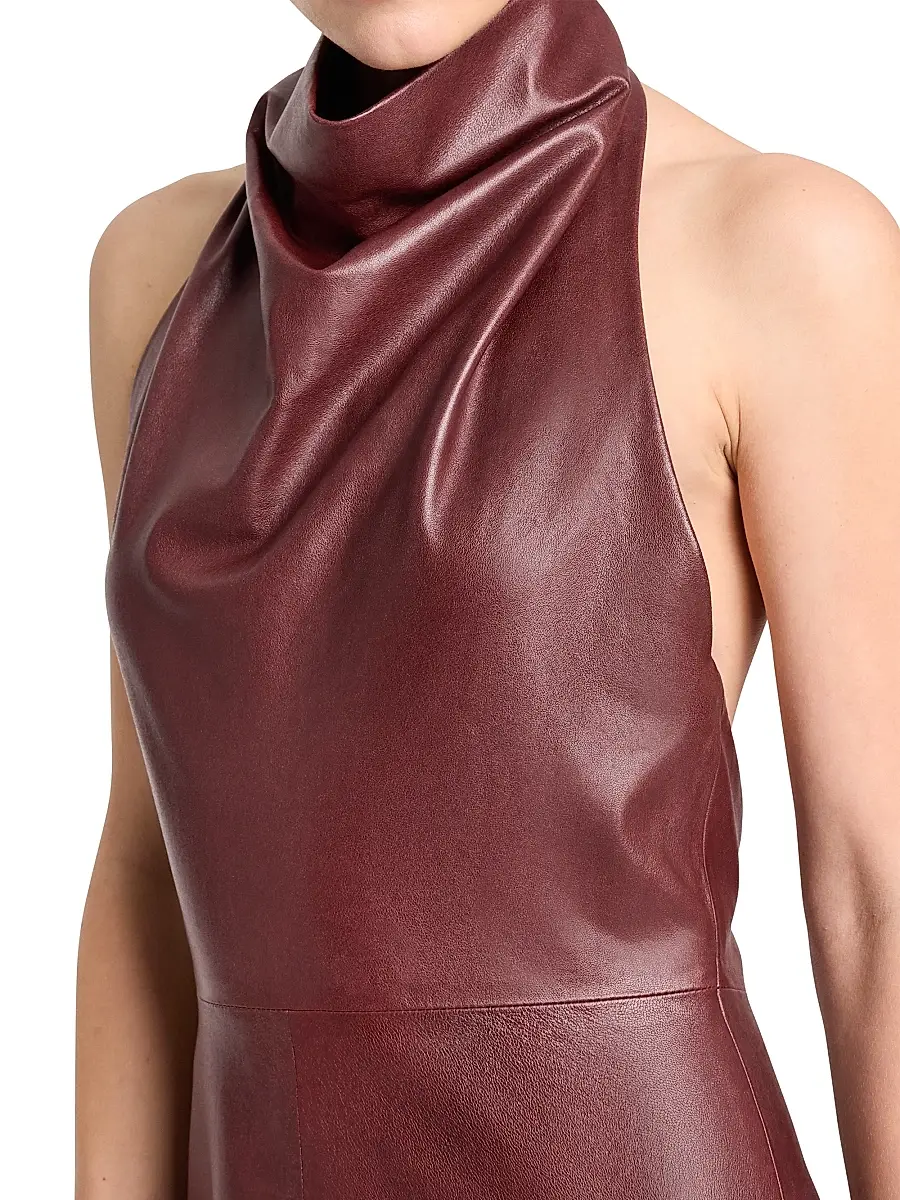 TWP Women's Lola Leather Column Midi-Dress | Thumbnail 5 TWP Women's Lola Leather Column Midi-Dress | Thumbnail 5