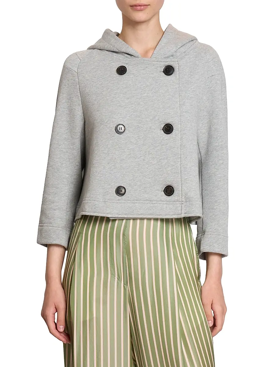 Dries Van Noten Women's Havipa Cotton Jersey Crop Jacket | Thumbnail 3 Dries Van Noten Women's Havipa Cotton Jersey Crop Jacket | Thumbnail 3