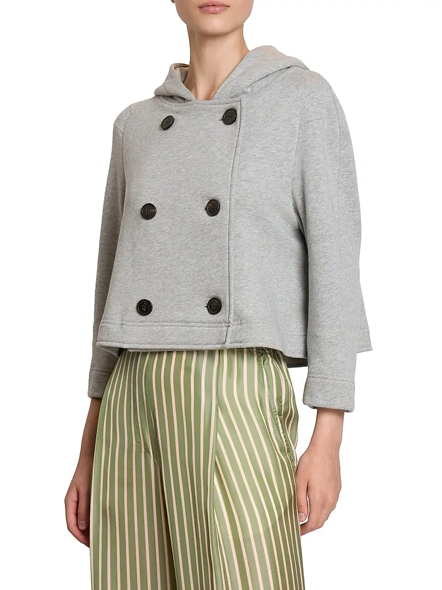 Dries Van Noten Women's Havipa Cotton Jersey Crop Jacket | Thumbnail 4 Dries Van Noten Women's Havipa Cotton Jersey Crop Jacket | Thumbnail 4