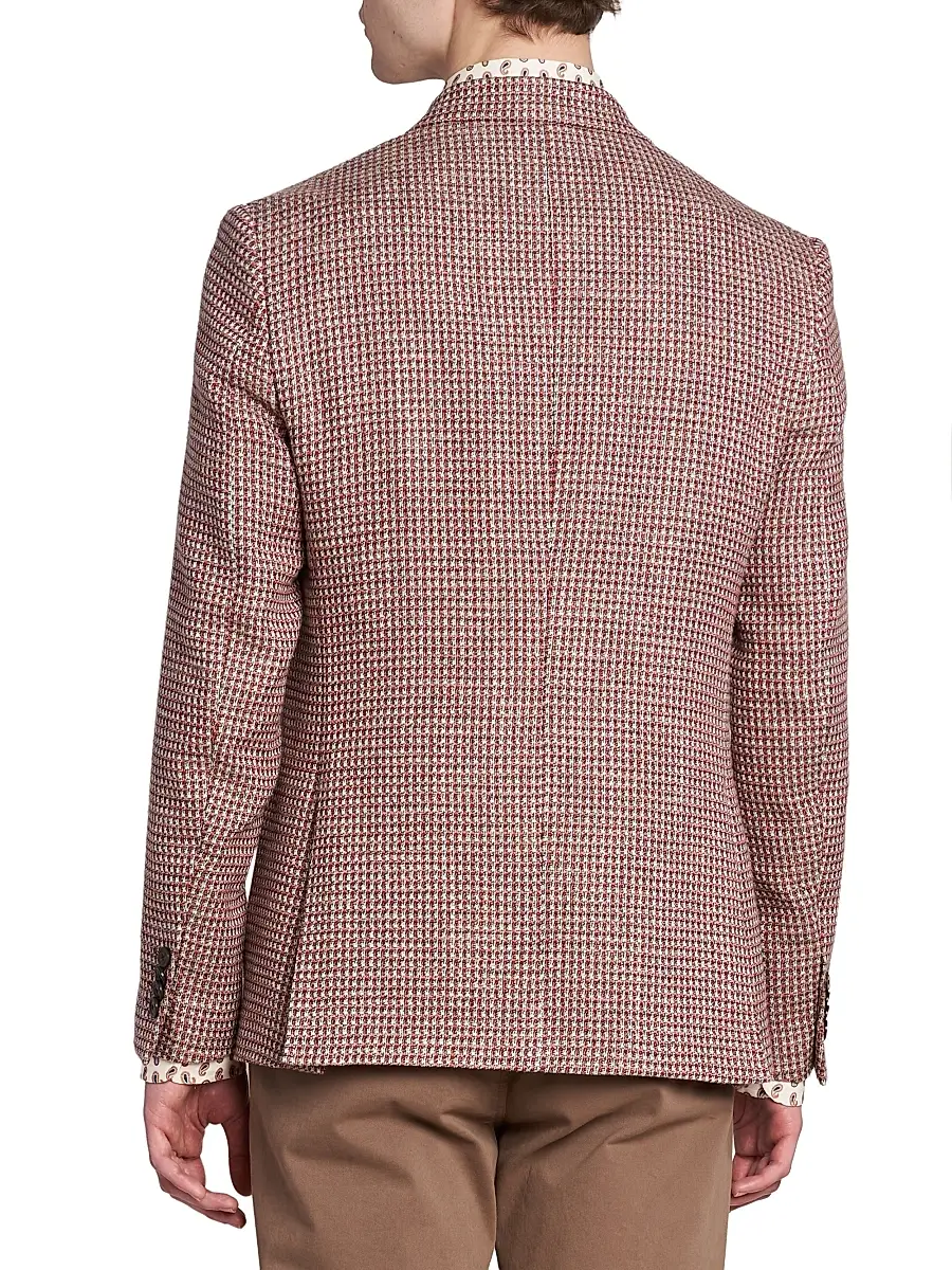 Etro Men's Multicolored Cotton-Linen Sport Coat | Thumbnail 5 Etro Men's Multicolored Cotton-Linen Sport Coat | Thumbnail 5