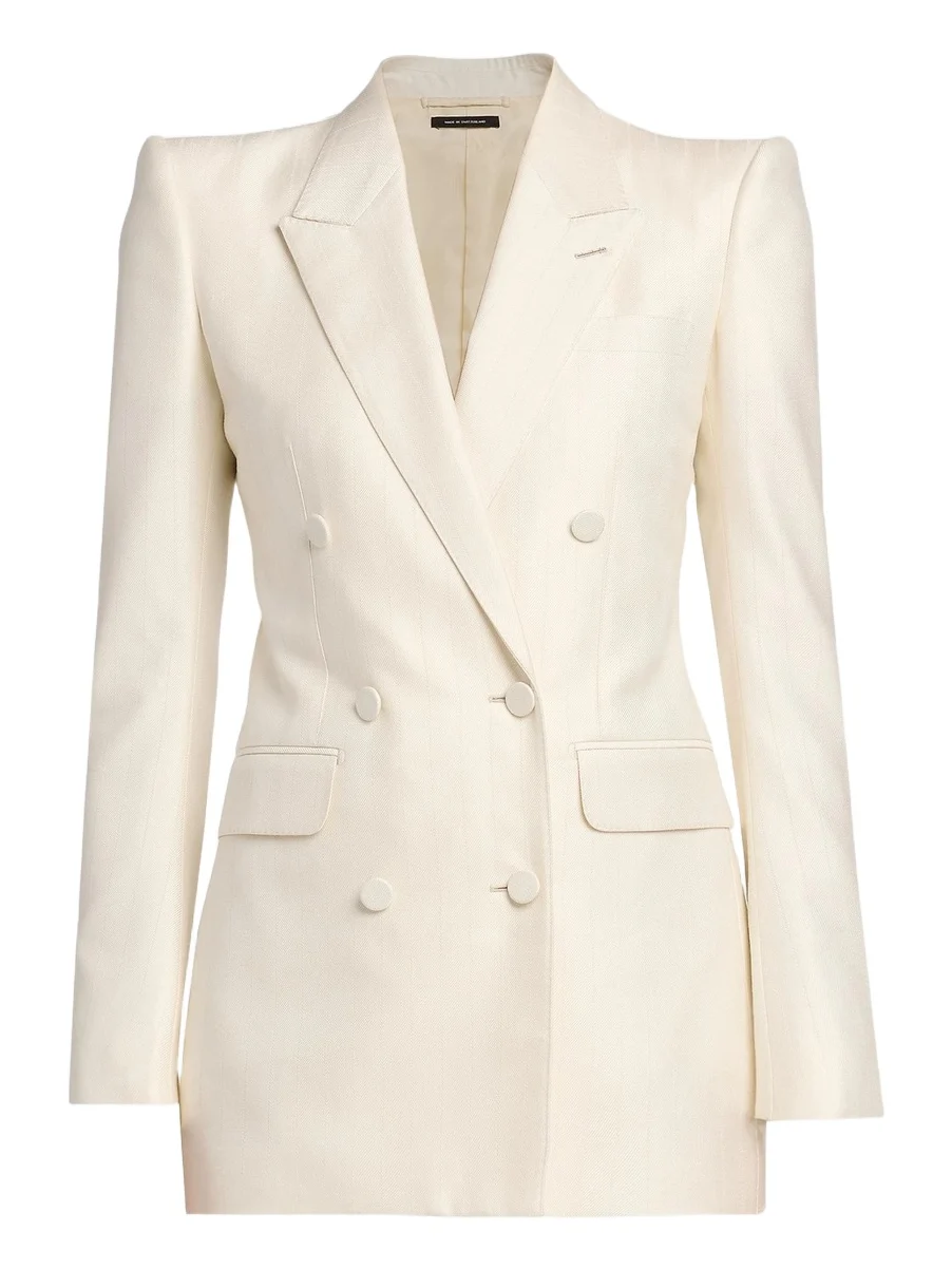 Women's Shadow Striped Wool-Silk Jacket