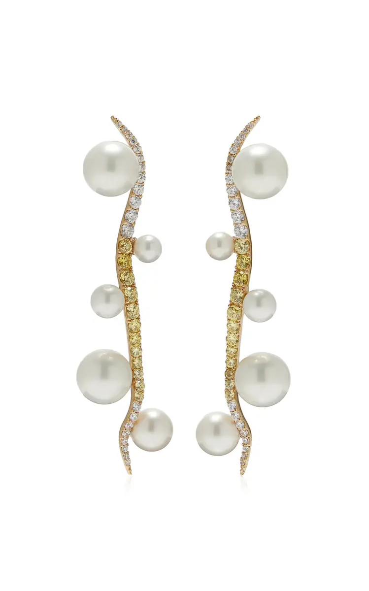 Anabela Chan Snowflower Blades Of Grass Earrings | Image 1 Anabela Chan Snowflower Blades Of Grass Earrings | Image 1