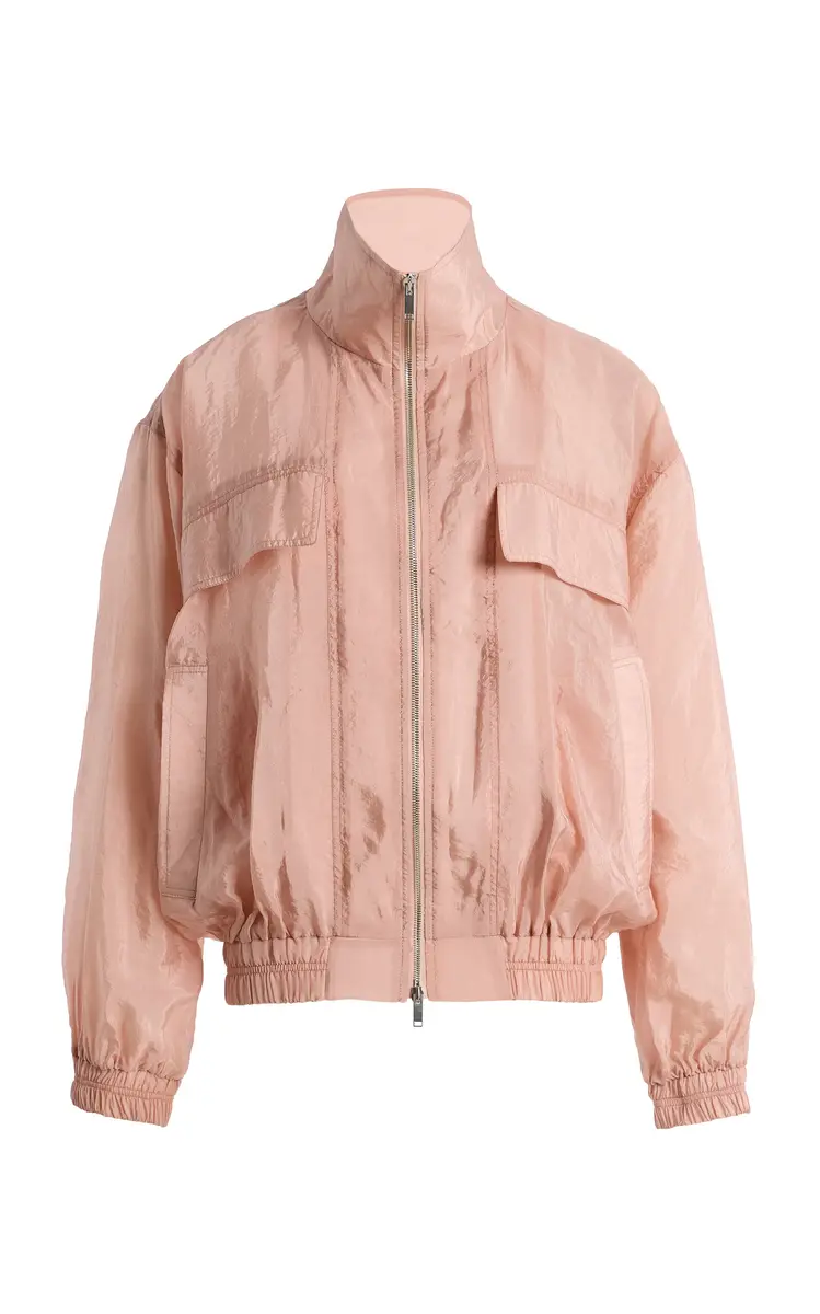 The Frankie Shop Drea Sheer Bomber Jacket | Image 1 The Frankie Shop Drea Sheer Bomber Jacket | Image 1