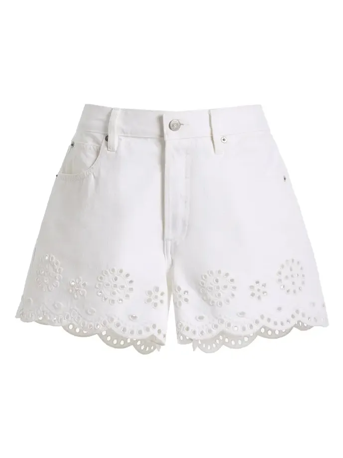 The Long Hang Eyelet Cotton Shorts The Long Hang Eyelet Cotton Shorts