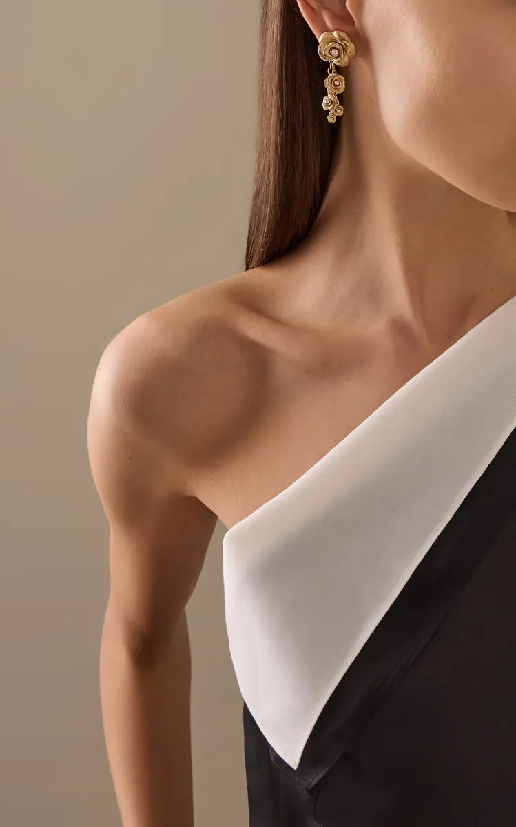 Sydney Evan Rose 14K Gold Diamond Drop Earrings | Thumbnail 2 Sydney Evan Rose 14K Gold Diamond Drop Earrings | Thumbnail 2