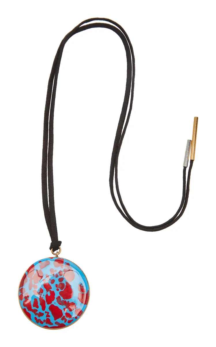 Dries Van Noten Enamel Pendant Necklace