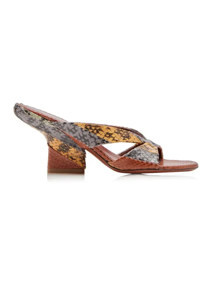 Dries Van Noten Panelled Leather Mules
