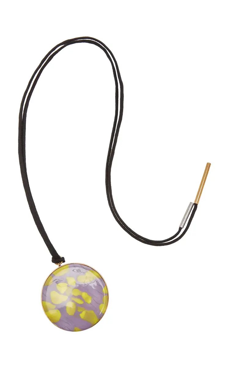 Dries Van Noten Enamel Pendant Necklace
