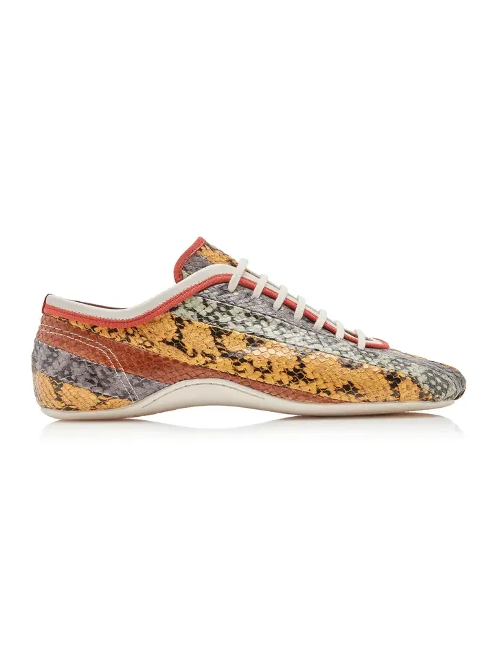 Dries Van Noten Panelled Leather Ballerina Sneakers