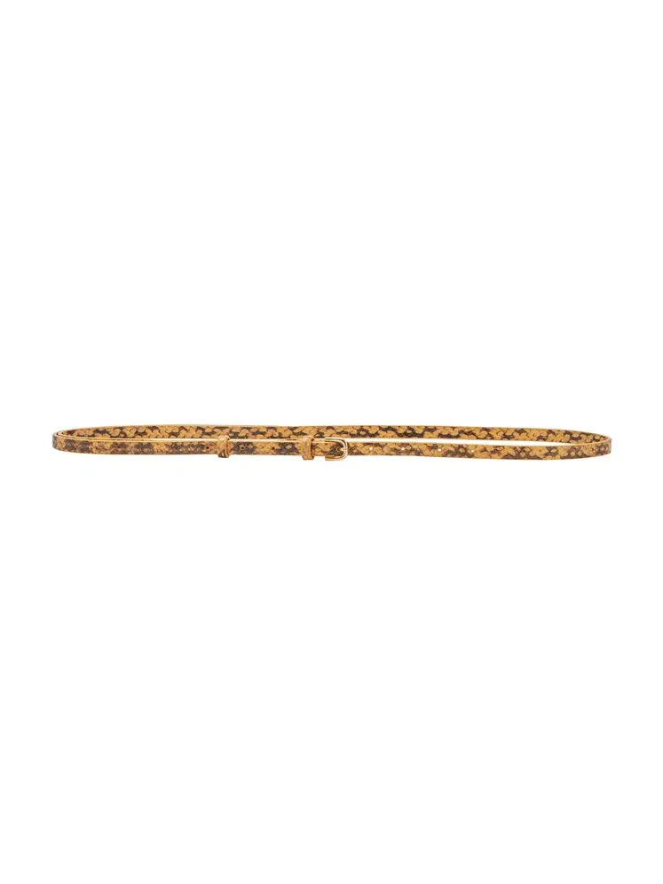 Dries Van Noten Snakeskin-Effect Leather Belt