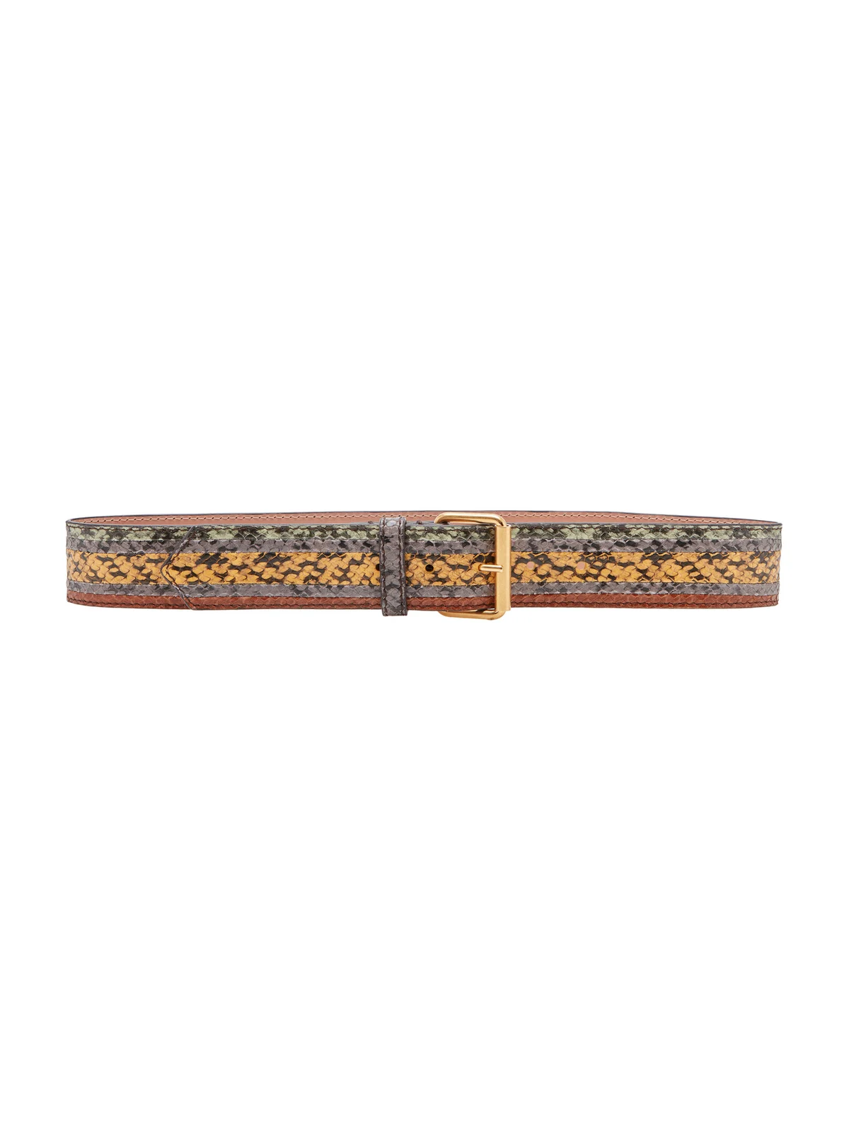 Snakeskin-Effect Leather Belt Snakeskin-Effect Leather Belt
