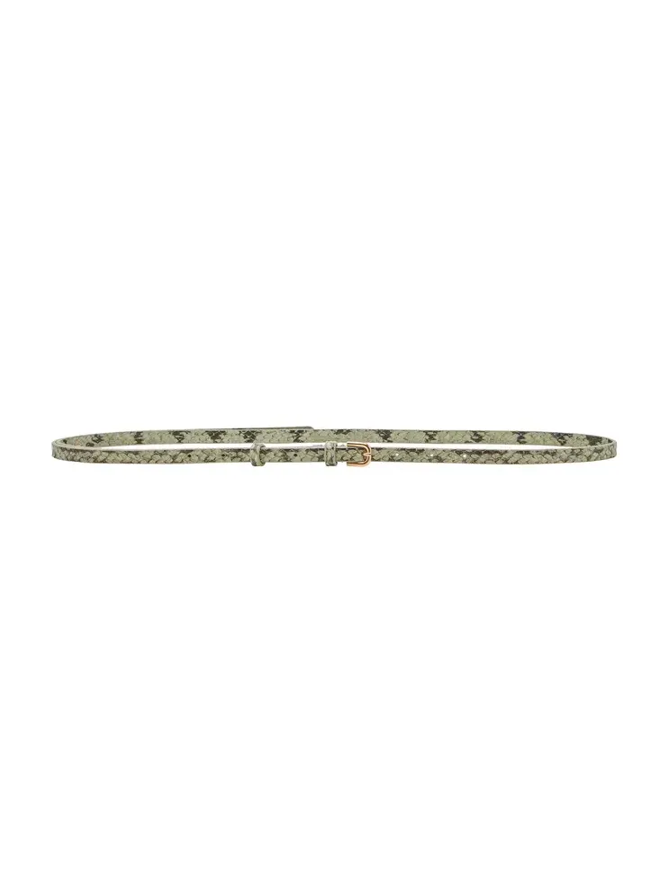 Dries Van Noten Snakeskin-Effect Leather Belt