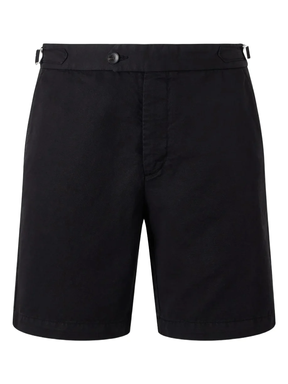 Straight-Leg Cotton And Linen-Blend Bermuda Shorts - Men Straight-Leg Cotton And Linen-Blend Bermuda Shorts - Men