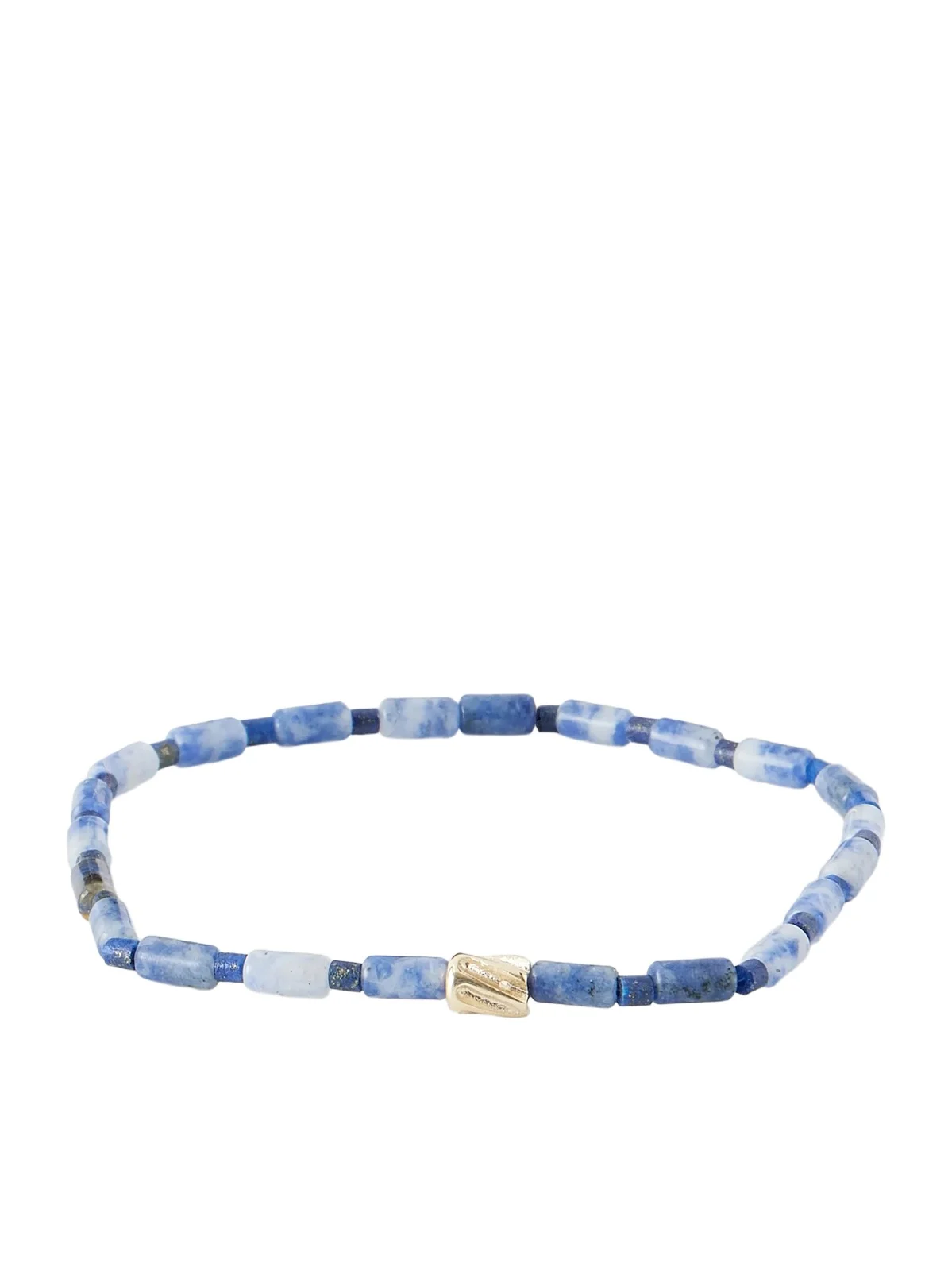 LUIS MORAIS 14-Karat Gold Glass Beaded Bracelet - Men