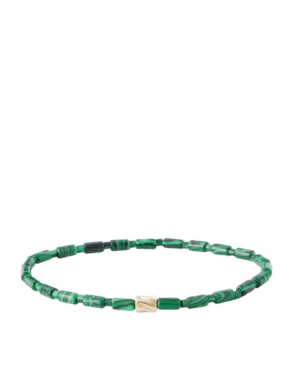 LUIS MORAIS 14-Karat Gold Agate Beaded Bracelet - Men