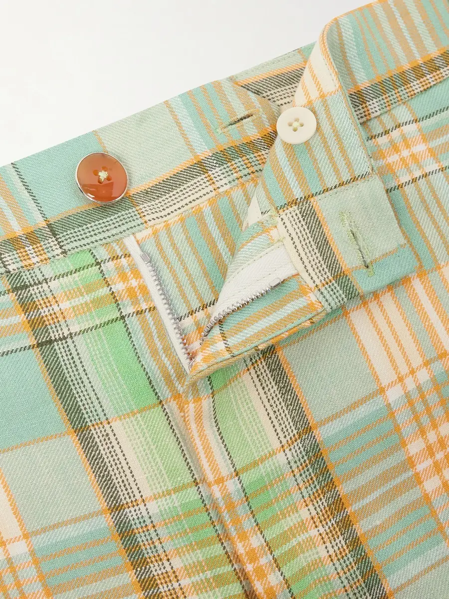 God’s True Cashmere Straight-Leg Checked Linen Shorts - Men | Thumbnail 6 God’s True Cashmere Straight-Leg Checked Linen Shorts - Men | Thumbnail 6