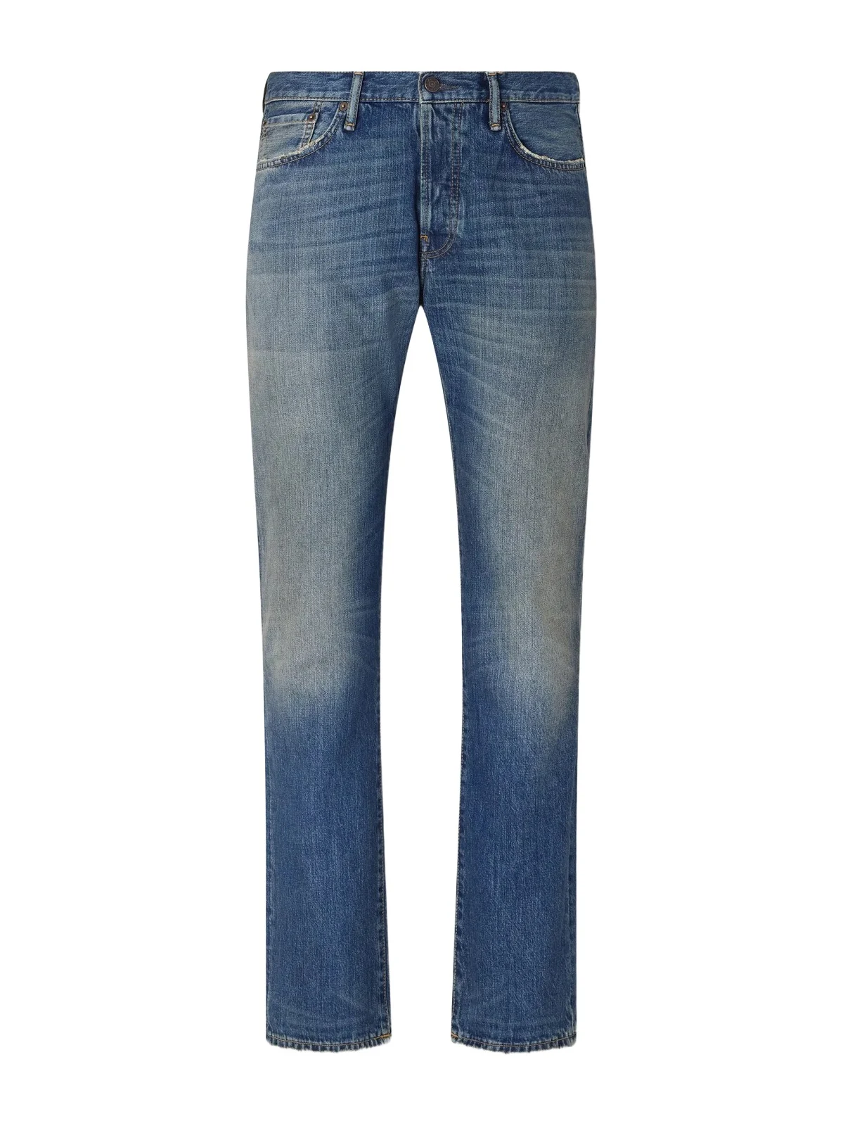 Straight-Leg Cotton Jeans - Men Straight-Leg Cotton Jeans - Men