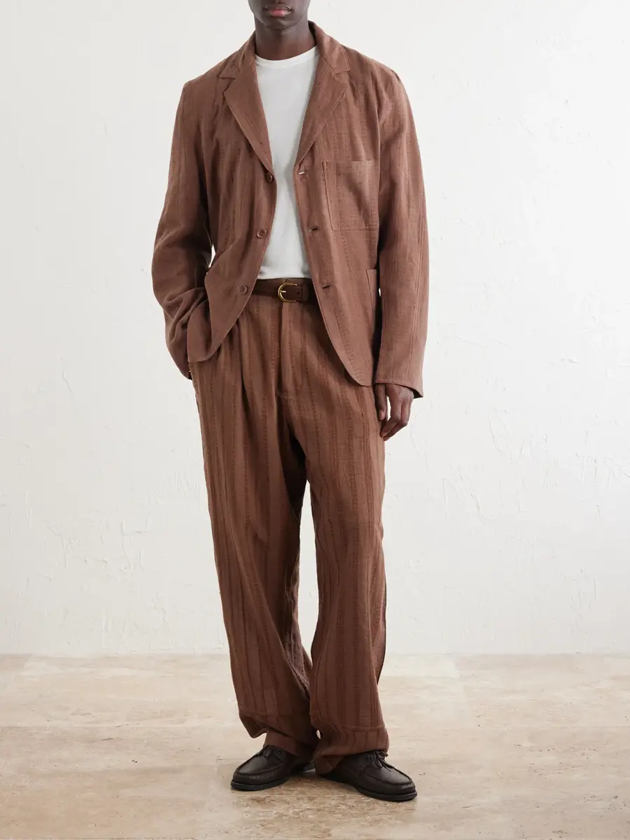 Kardo Antonio Straight-Leg Striped Cotton-Canvas Trousers - Men | Thumbnail 2 Kardo Antonio Straight-Leg Striped Cotton-Canvas Trousers - Men | Thumbnail 2