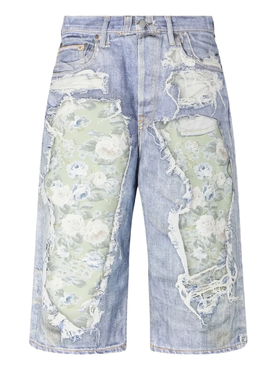 Acne Studios Judda Rose Printed Cotton Shorts - Men