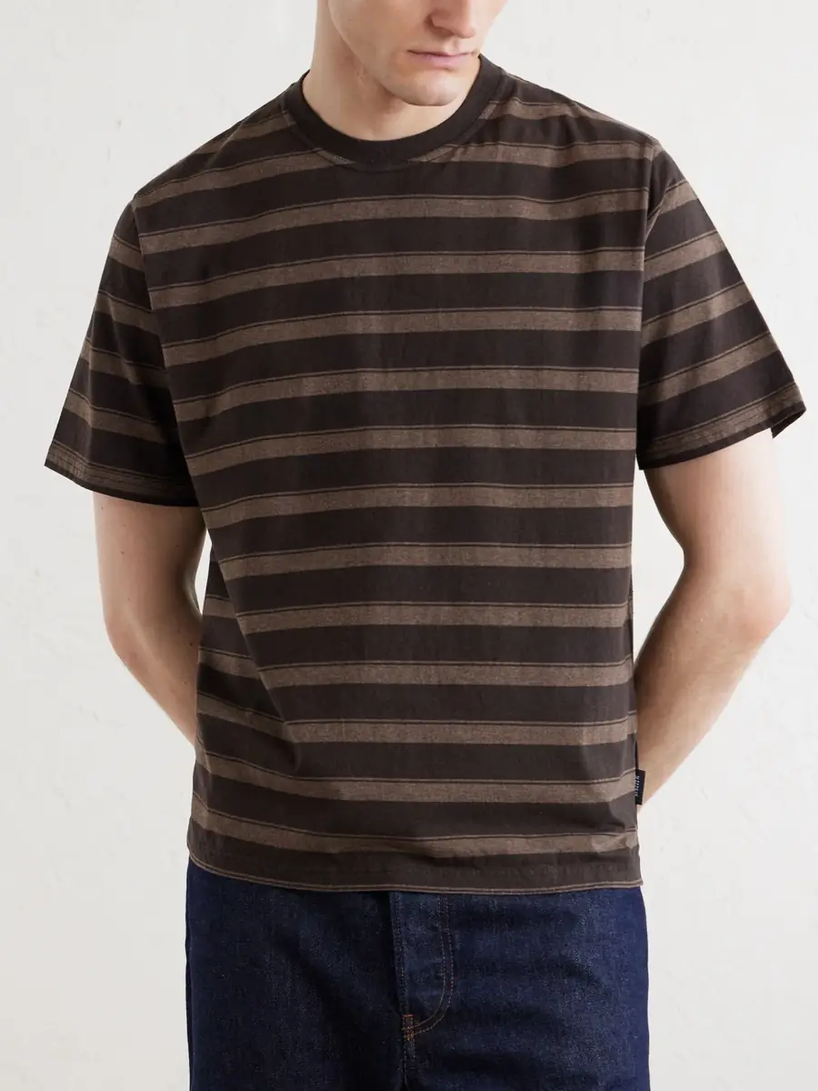 Oliver Spencer Judd Striped Organic Cotton T-Shirt - Men | Thumbnail 3 Oliver Spencer Judd Striped Organic Cotton T-Shirt - Men | Thumbnail 3
