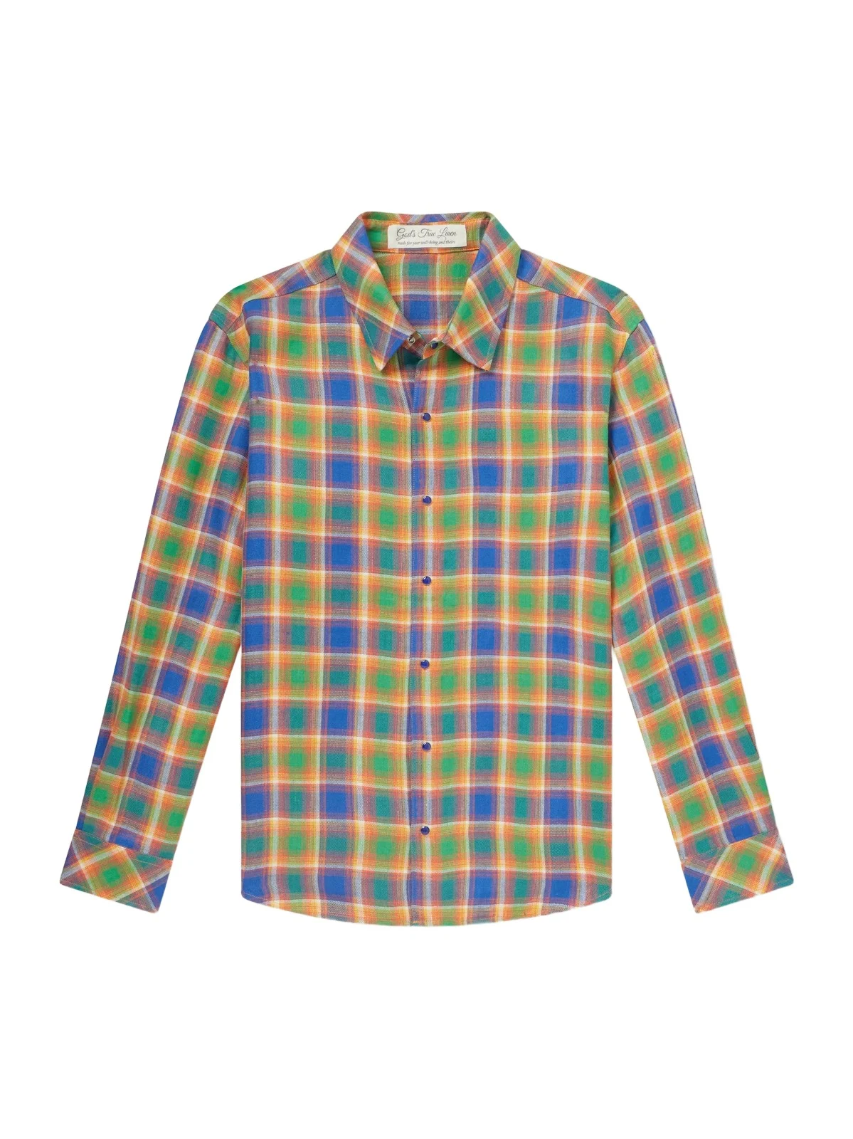 Checked Linen Shirt - Men Checked Linen Shirt - Men