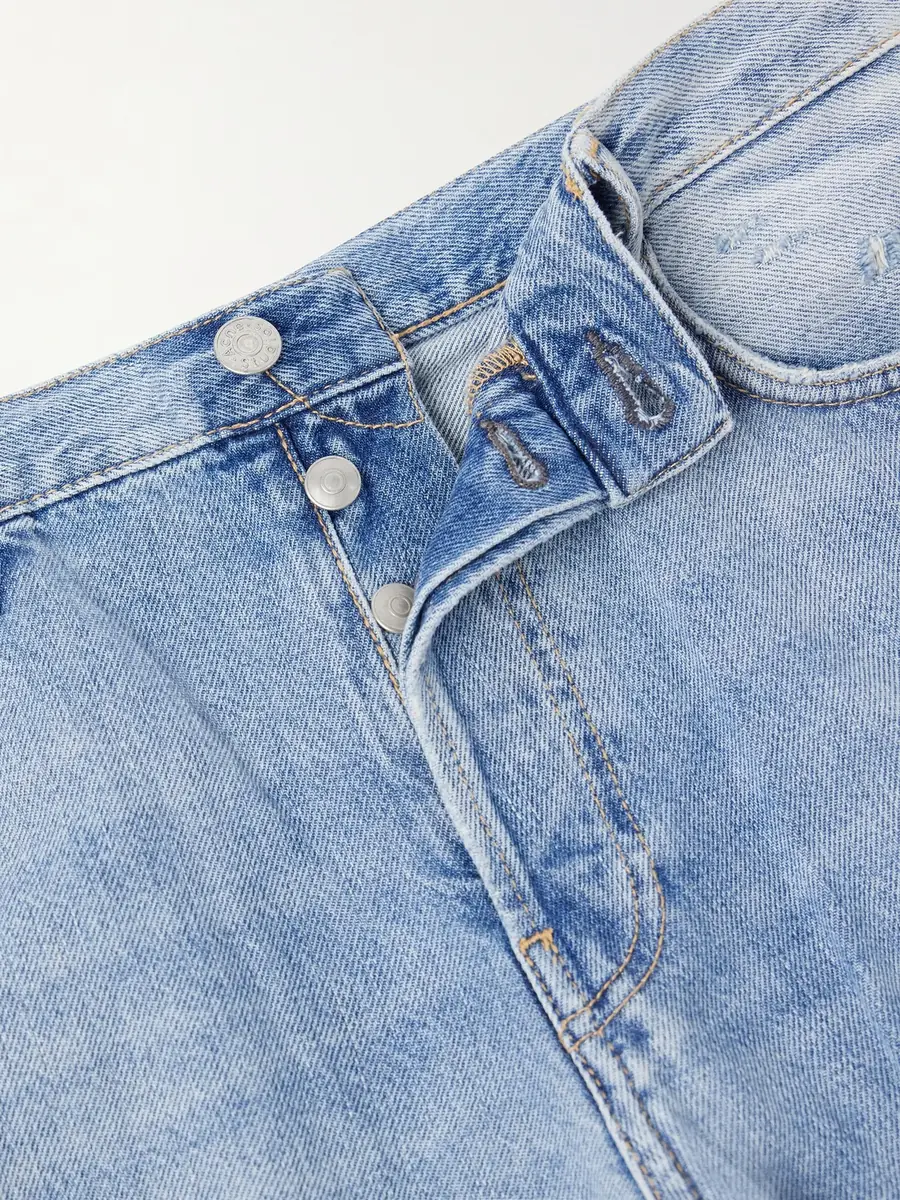 Acne Studios Ripped Straight-Leg Cotton Jeans - Men | Thumbnail 6 Acne Studios Ripped Straight-Leg Cotton Jeans - Men | Thumbnail 6