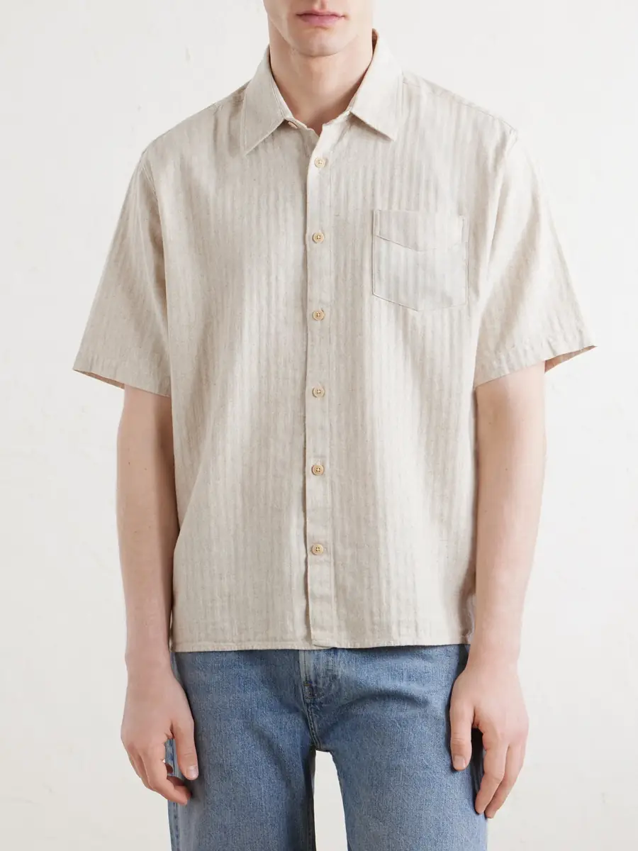 Oliver Spencer Palermo Striped Cotton and Linen-Blend Shirt - Men | Thumbnail 3 Oliver Spencer Palermo Striped Cotton and Linen-Blend Shirt - Men | Thumbnail 3