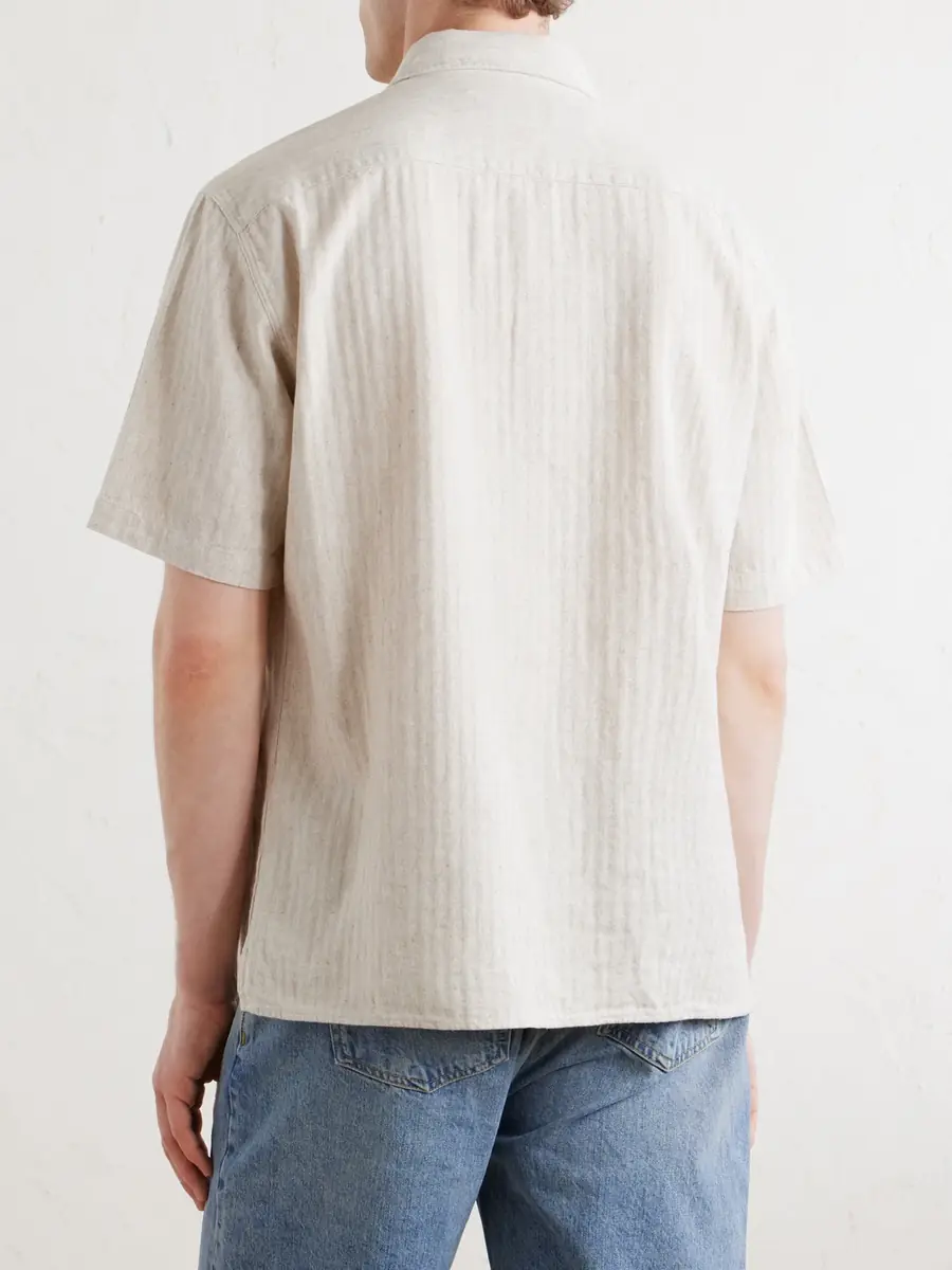 Oliver Spencer Palermo Striped Cotton and Linen-Blend Shirt - Men | Thumbnail 4 Oliver Spencer Palermo Striped Cotton and Linen-Blend Shirt - Men | Thumbnail 4