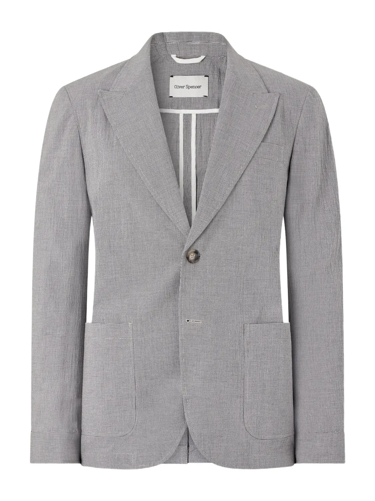 Oliver Spencer Finsbury Checked Cotton-Blend Seersucker Suit Jacket - Men