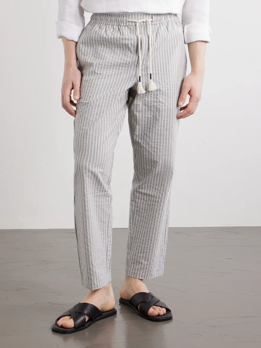 Orlebar Brown Sonoran Straight-Leg Striped Cotton-Blend Seersucker Trousers - Men | Thumbnail 3