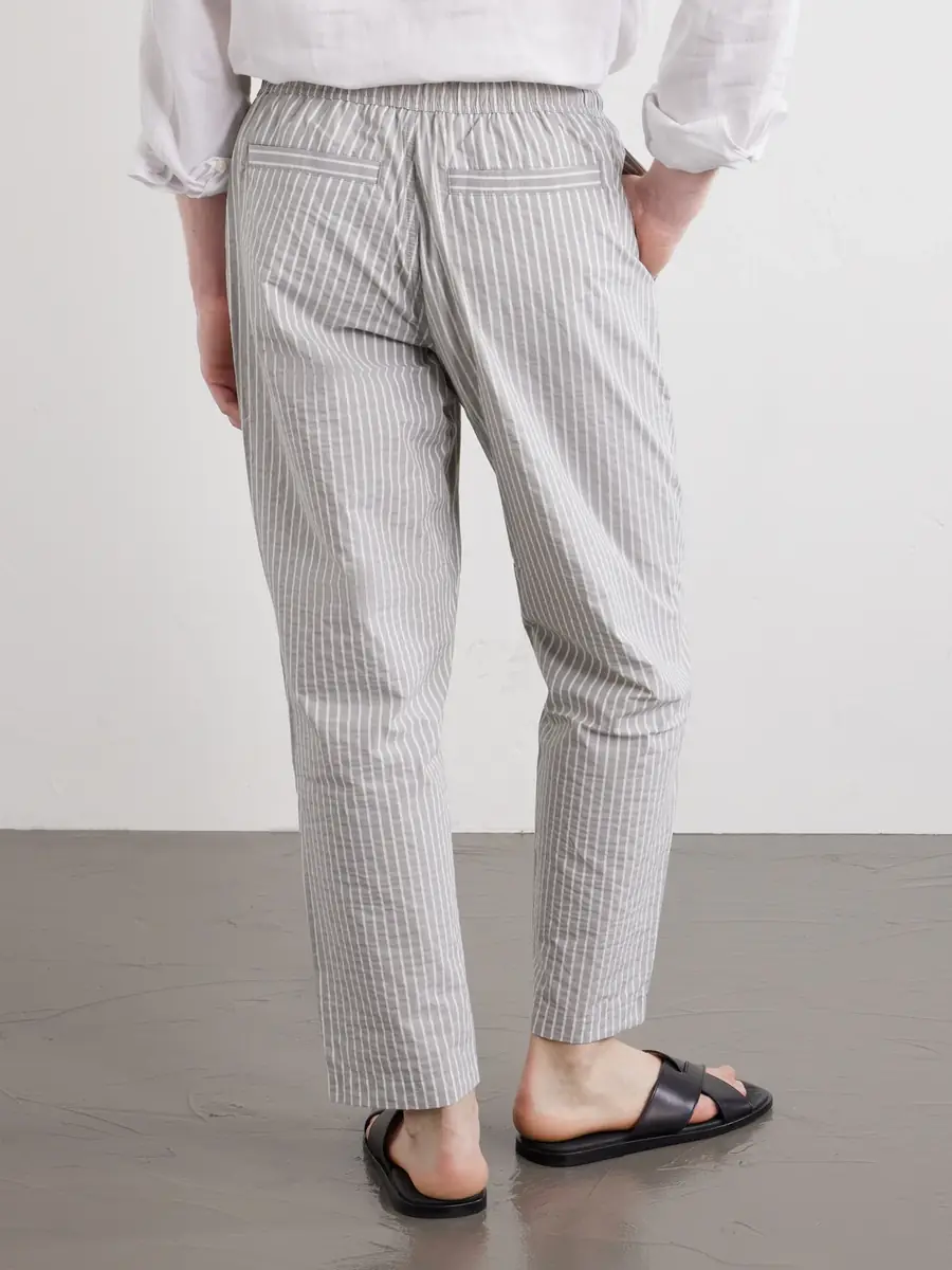 Orlebar Brown Sonoran Straight-Leg Striped Cotton-Blend Seersucker Trousers - Men | Thumbnail 4