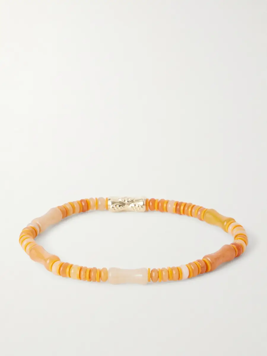 LUIS MORAIS 14-Karat Gold Carnelian Beaded Bracelet - Men | Thumbnail 3 LUIS MORAIS 14-Karat Gold Carnelian Beaded Bracelet - Men | Thumbnail 3