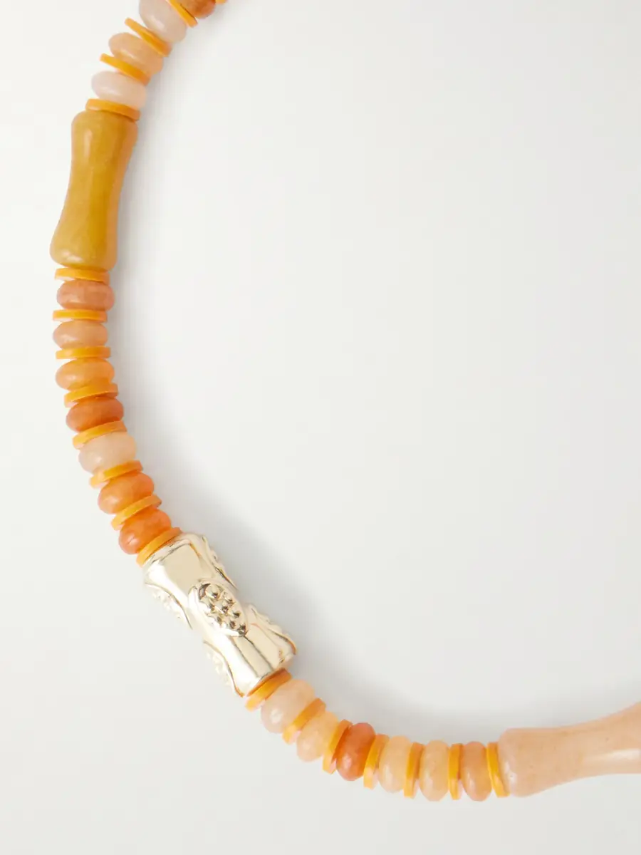 LUIS MORAIS 14-Karat Gold Carnelian Beaded Bracelet - Men | Thumbnail 4 LUIS MORAIS 14-Karat Gold Carnelian Beaded Bracelet - Men | Thumbnail 4