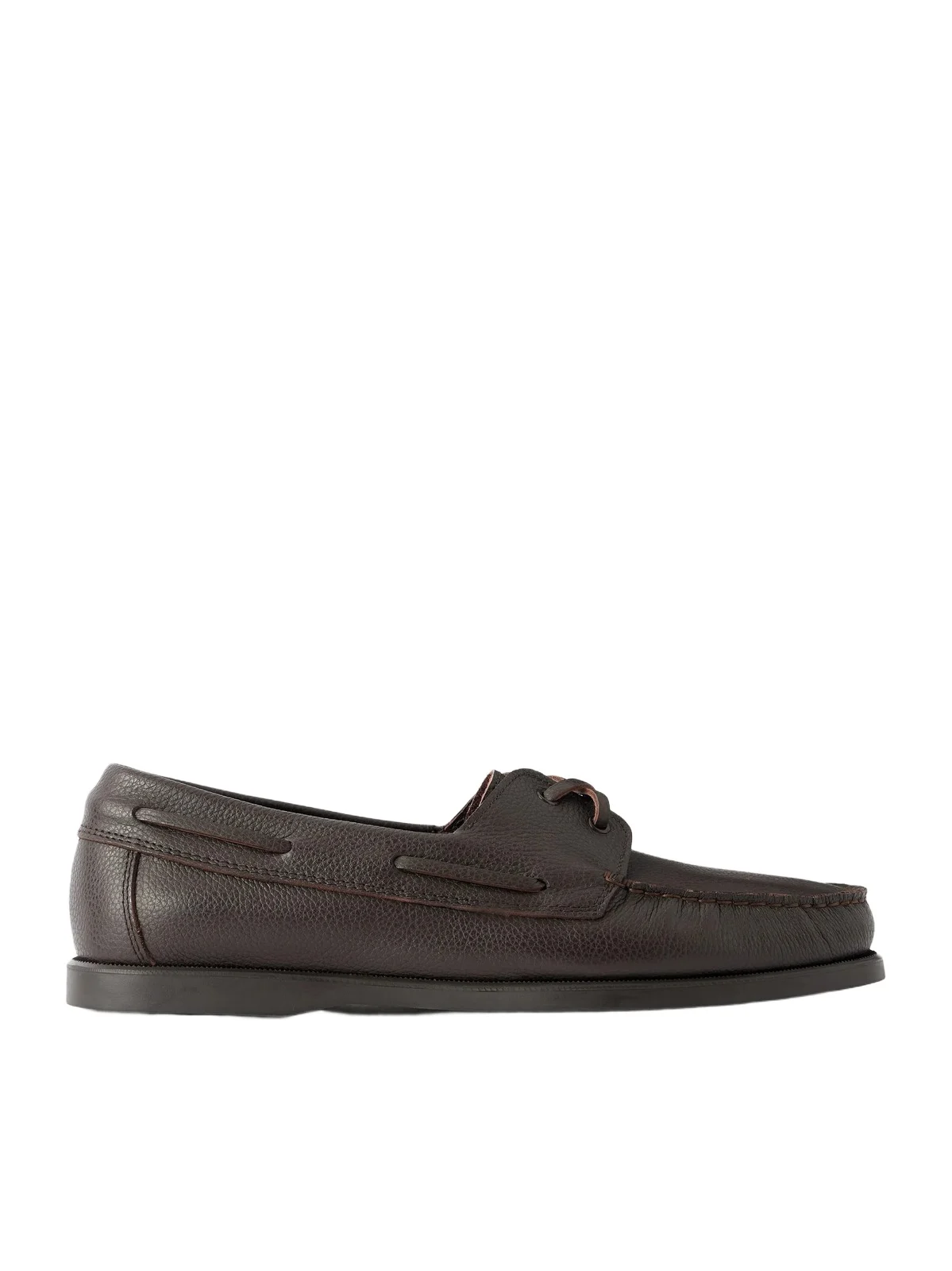 Full-Grain Leather Boat Shoes - Men