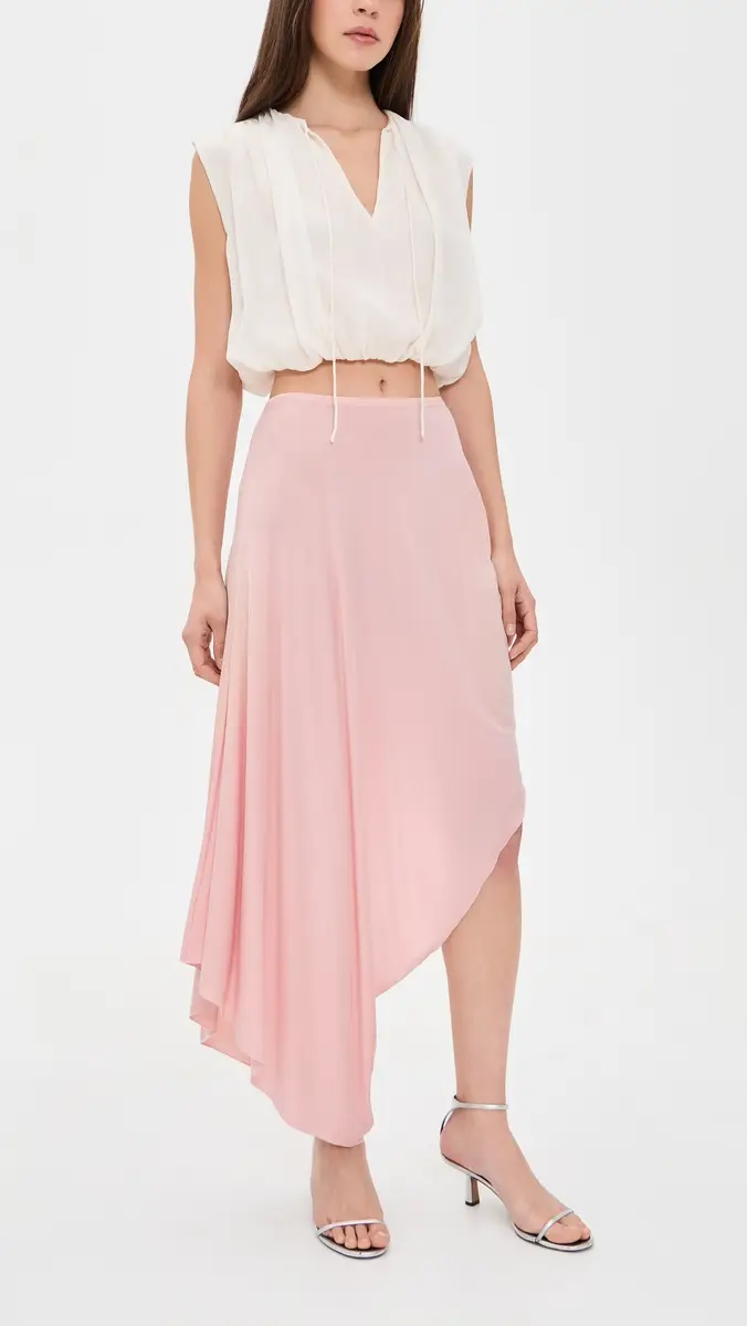 Maison Margiela Asymmetrical Blush Midi Skirt | Thumbnail 5 Maison Margiela Asymmetrical Blush Midi Skirt | Thumbnail 5