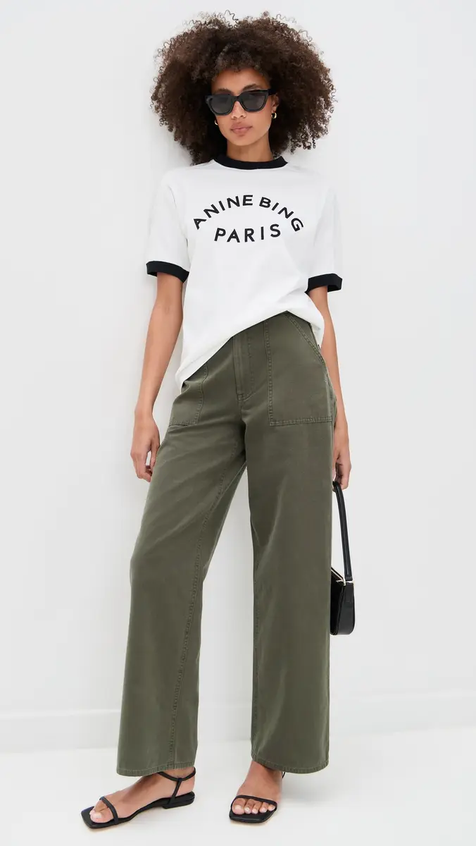 ANINE BING Grayson Pants Army Green | Thumbnail 5 ANINE BING Grayson Pants Army Green | Thumbnail 5