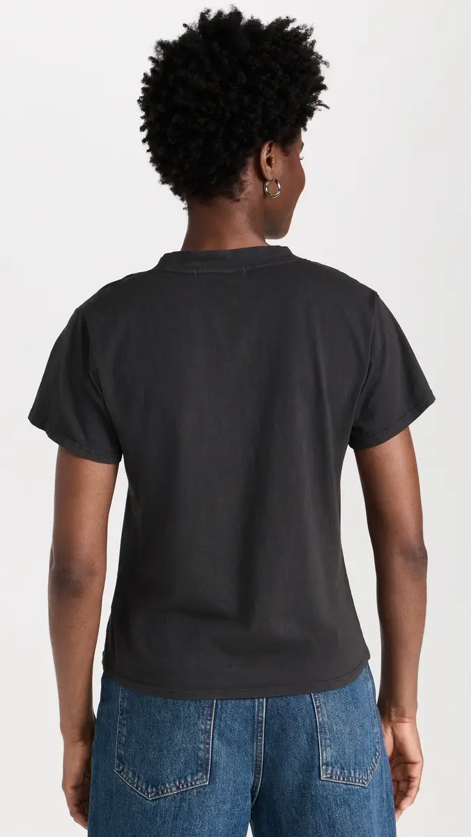 perfectwhitetee Hendrix Cotton Boxy V Neck Tee | Thumbnail 3