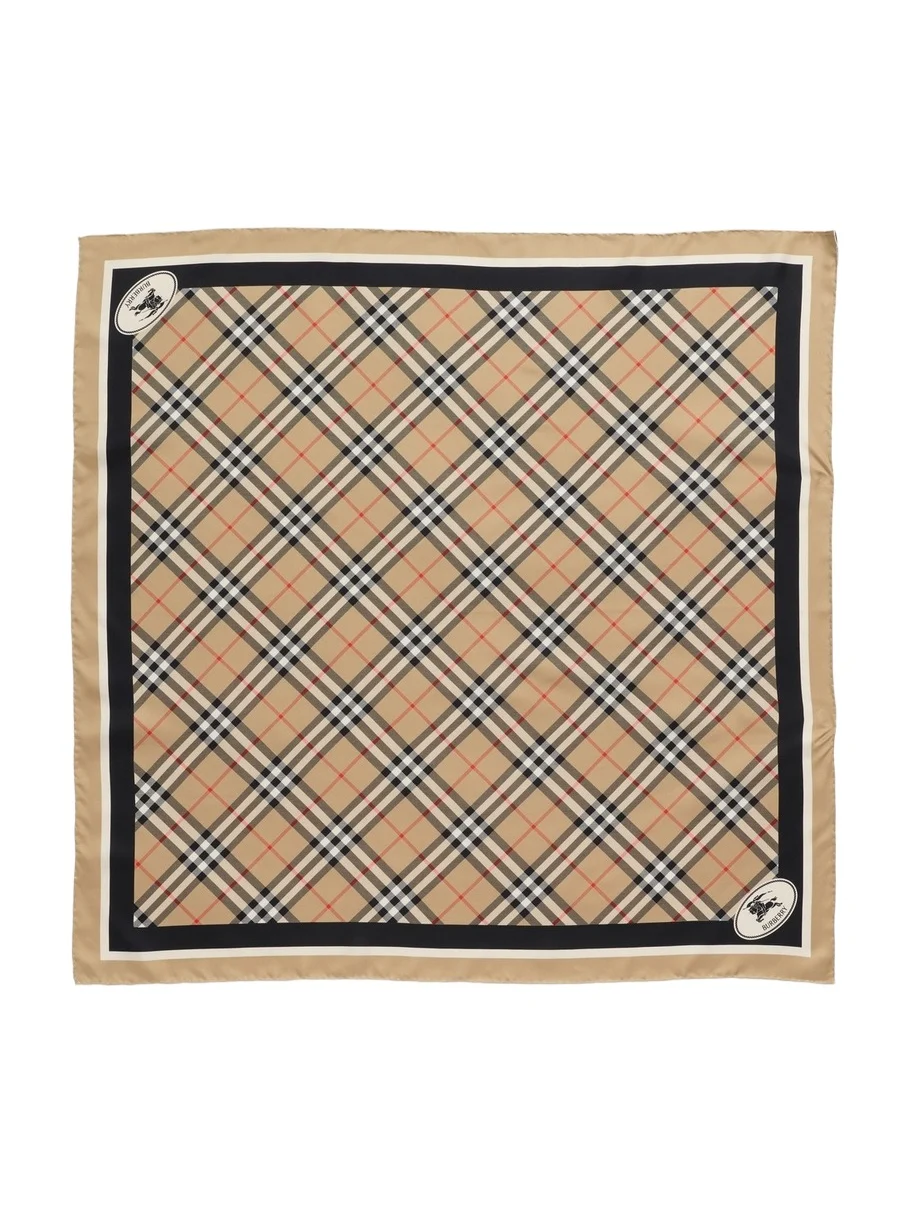 Check Silk Scarf
