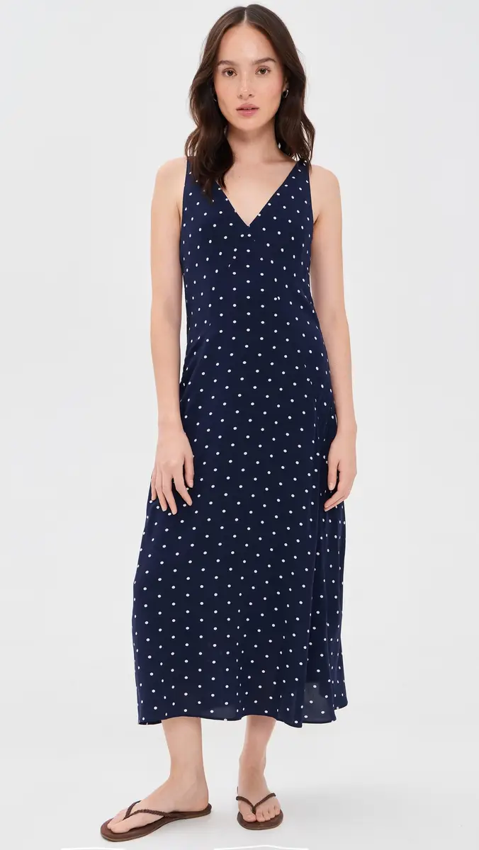 Alex Mill Flora Dress In Dot Navy/White | Thumbnail 2 Alex Mill Flora Dress In Dot Navy/White | Thumbnail 2