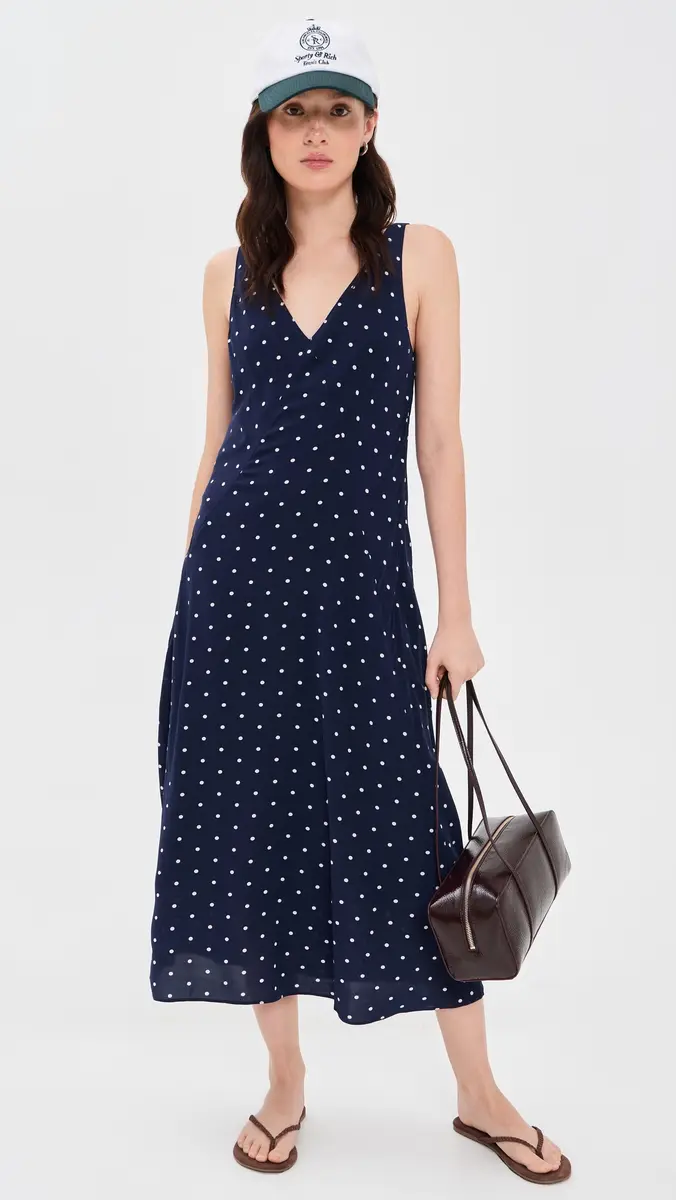 Alex Mill Flora Dress In Dot Navy/White | Thumbnail 5 Alex Mill Flora Dress In Dot Navy/White | Thumbnail 5