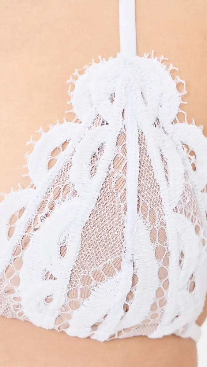 PQ Swim White Lace Triangle Bikini Top | Thumbnail 6 PQ Swim White Lace Triangle Bikini Top | Thumbnail 6