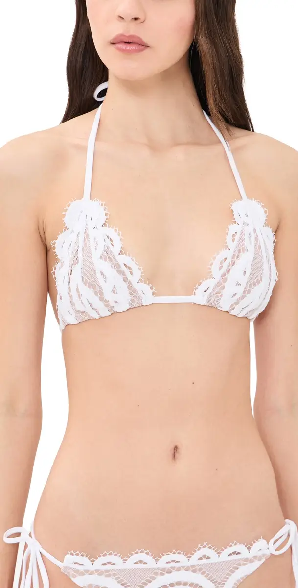 PQ Swim White ace Triangle Top White | Image 1 PQ Swim White ace Triangle Top White | Image 1